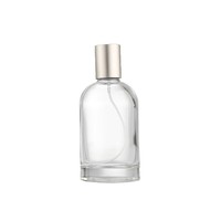 Haute Qualité 30ml 50ml 100ml Verre Rechargeable Unique Forme Ronde Clair Brun Vide Premium Bouteille De Parfum