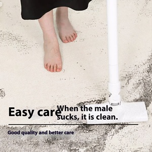 Ý sang trọng cao cấp thảm phòng khách hiện đại sofa sàn Mat Retro Đen trắng không thấm nước rửa Bàn cà phê thảm - Product Image 5