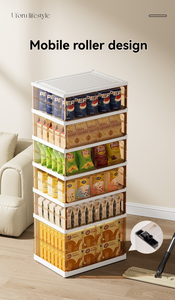 تخفيضات على الأسعار صناديق تخزين أحذية شفافة متعددة المستويات قابلة للطي مضادة للغبار من البلاستيك مع باب - Product Image 5