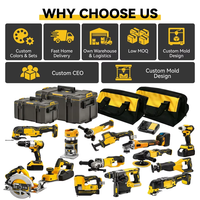 Kit d'outils électriques sans fil OEM ODM, perceuse, outils à main, coffret rigide pour l'exportation mondiale