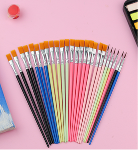<span class=keywords><strong>Pinceaux</strong></span> de <span class=keywords><strong>peinture</strong></span> <span class=keywords><strong>artistique</strong></span> YND HB-2, poils en nylon, têtes plates, manches en plastique, outils de <span class=keywords><strong>peinture</strong></span> acrylique, à l'huile et à l'aquarelle - Product Image 1