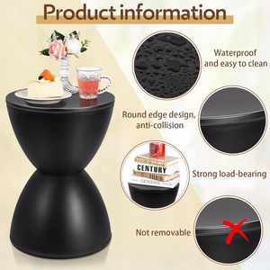 Fondo piatto Design colorato <span class=keywords><strong>rotondo</strong></span> divano in <span class=keywords><strong>plastica</strong></span> End tavolo per bagno balcone piccolo spazio - Product Image 2