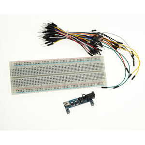 Módulo de alimentación para protoboard OKY0032-1, azul, 830 puntos, kit de protoboard sin soldadura, 65 cables de puente flexibles - Product Image 1