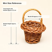 Panier miniature tressé en plastique fait main, jouet à mâcher pour oiseaux et perroquets, jouet suspendu pour la recherche de nourriture en cage, pour calops et petits oiseaux, vente en gros