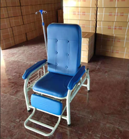 Banc d'attente pour patients, chaise d'infusion, mobilier hospitalier d'occasion pour salle de transfusion et de réception, JIEDE JD-SD03 Bleu Confortable Stable