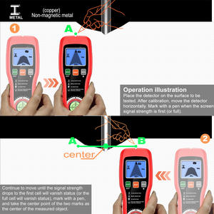 Détecteur de murs de qualité industrielle, détecteur de montants et de colonnes, instrument de mesure des murs métalliques - Product Image 5