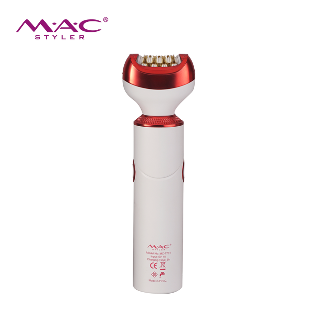 MAC 5 in 1 Wet Dry Rechargeable Electric Tweezer Epilator Lady Shaver Facial Brush Callus Remover Body Hair Remover LCD Display