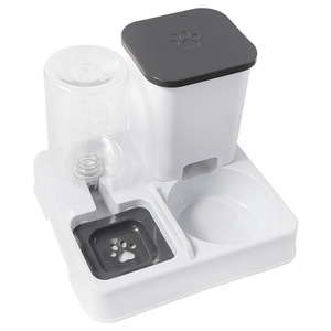 Distributeur automatique de nourriture pour animaux de compagnie avec distributeur d'eau, grande capacité, double bol en plastique pour chats et chiens - Product Image 5