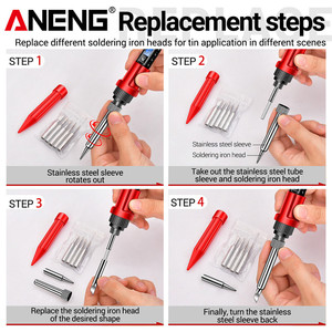 Soldador Eléctrico Digital ANENG <span class=keywords><strong>SL106</strong></span> de 60W con Enchufe Europeo, Temperatura Ajustable de 220V, Núcleo de Calentamiento de Cerámica, Herramienta de Soldadura - Product Image 4