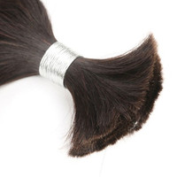 Recto sin procesar sin trama para trenzar el cabello bohemio natural negro crudo camboyano a granel sin trama cabello humano a granel mujeres negras