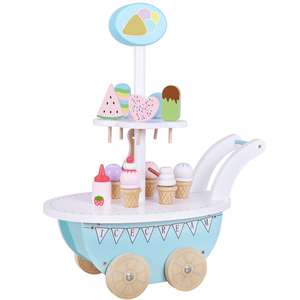 Educatieve Alsof Spelen Keuken Set Voor Kinderen Houten Ijskar Traktaties Dessert Stand Rollenspel Speelgoed Leeftijden 2-14 + Fijne Motor - Product Image 1