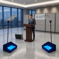 Teleprompter Simar de 22 Pulgadas con Reversión Automática de Fibra de Carbono para Conferencias Presidenciales, Reporteros y Escenarios