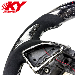 พวงมาลัยรถแข่งแบบสปอร์ต LED RPM ทำจากคาร์บอนไฟเบอร์และหนัง  แบบสั่งทำพิเศษสำหรับ Chevrolet Camaro SS ZL1 Corvette C7 Z06 ZR1 - Product Image 2