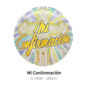Globo de 18 Pulgadas <span class=keywords><strong>Mi</strong></span> Bautizo Primera Comunión Vela de Sagrada Comunión para Decoración de Fiesta Baby Shower Cruz - Product Image 3