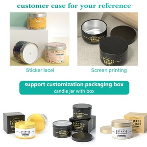 Wholesale Aluminum Metal Packing Tins <b>Boxes</b> for Candle <b>Containers</b> with Flip Lid White Tin Food Grade Environmental Protection - Product Image 6