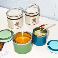 Lebensmittelechte Edelstahl-Thermo-Lunchbox mit Großer Kapazität Speziell Entwickelt für Studenten und Büroangestellte Modern Minimalistisch
