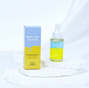 Sérum Huile Anti-Âge et Anti-Rides à la Vitamine E Bicolore avec Logo Personnalisé 20ml – Éclaircissant, Blanchissant, Raffermissant Visage et Corps, Base de Maquillage - Product Image 1