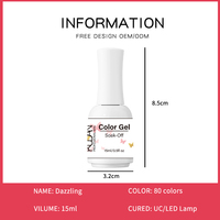KUDAN Gel à ongles professionnel 80 couleurs, vernis à ongles en gel non toxique, faible odeur, longue durée, outils de manucure DIY, vernis à ongles en gel UV