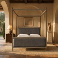 Lit moderne sur mesure avec cadre et pied de lit en bois massif, idéal pour le salon et la chambre à coucher
