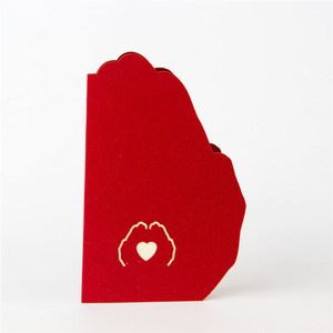 Carte de vœux 3D personnalisée pour la fête des mères, design cœur de palmier avec 'Merci' et 'Bénison Maman' - Impression offset - Product Image 6