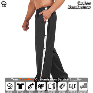 Pantalons de survêtement pour homme personnalisés avec boutons-pression sur le côté, coupe ample, jambes larges, athlétiques, sportifs, pour l'entraînement, la salle de sport, décontractés, pour le quotidien, les loisirs - Product Image 2