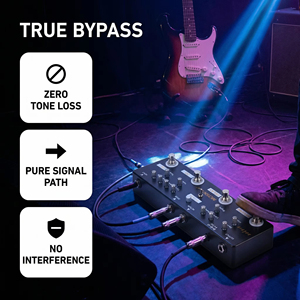 Pedal de Efectos Múltiples para <span class=keywords><strong>Guitarra</strong></span> MOSKY Audio SOL918 5 en 1, Carcasa Metálica, Efectos Combinados de Distorsión, Overdrive, Delay y Reverb con Bucle de Efectos - Product Image 6