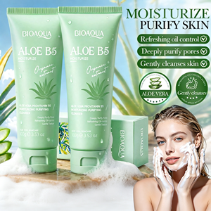 Limpiador Purificante <span class=keywords><strong>BIOAQUA</strong></span> Aloe B5 100g, <span class=keywords><strong>Espuma</strong></span> Rica, Elimina Residuos de Maquillaje, Controla la Grasa, No Reseca, Hidratante - Product Image 1