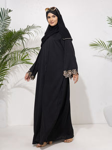 Nouvelle collection de vêtements pour femmes, abaya brodée, hijab, robe musulmane, kimono, Eid, manches longues, ample, abaya arabe, ensemble de Dubaï - Product Image 4