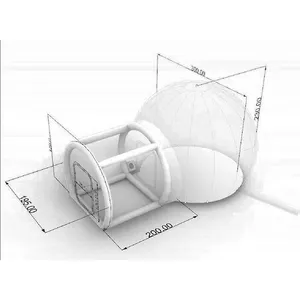 DNL купольная иглу ПВХ отель вне земного шара прозрачный один туннель Открытый Кемпинг прозрачные надувные палатки для вечеринки пузырь