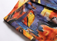Jeans pour hommes de mode de rue Jeans imprimés de créateur pantalons Punk pour hommes Jeans Skinny Hip Hop