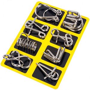 Rompecabezas Metálicos Enlazables al por Mayor, 8 Piezas, Anillos de Desenredado, Juguetes Chinos de Ingenio, Juegos de Entrenamiento Lógico - Product Image 2