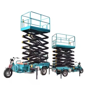 6-12m Electric Tricycle Hydraulic Scissor Lifting Three-wheeled Cargo Lift Electrombile Aerial <strong>Work</strong> <strong>Platform</strong>