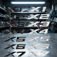 Autocollants de voiture avec lettres X1 X2 X3 X4 X5 X6 X7 pour BMW Série X GT, logo numérique arrière, étiquettes décoratives, accessoires