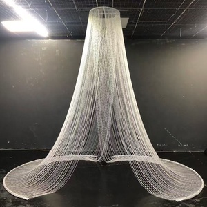 Rèm trang trí trần nhà tiệc cưới bằng hạt acrylic hình trái đất, làm nền sân khấu, dẫn lối - Product Image 5