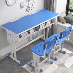 Spacious <strong>Adjustable</strong> <strong>Table</strong> for Two Cheap Plastic Classroom School Wholesale Set Combination Modern Students Desk <strong>Table</strong> and Chair - Product Image 2