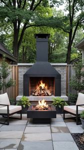Elegante Chimenea Exterior de Malla Metálica para Reuniones Sociales Nocturnas - Product Image 2