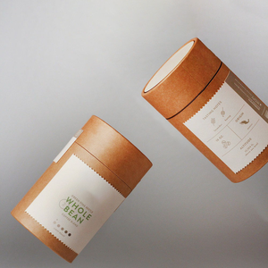 Boîte tube vide en papier kraft recyclé biodégradable <span class=keywords><strong>pour</strong></span> le stockage de bocaux en verre de bougie en cire de soja faite à la main avec couvercle en <span class=keywords><strong>bois</strong></span> Logo personnalisé - Product Image 3