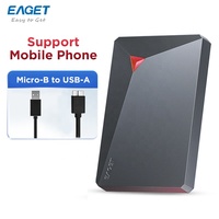 EAGET G20Pro Disque Dur Externe Antichoc 2,5 Pouces HDD Noir ABS Gris Disque Dur Externe 1 To USB 3.0 pour PC