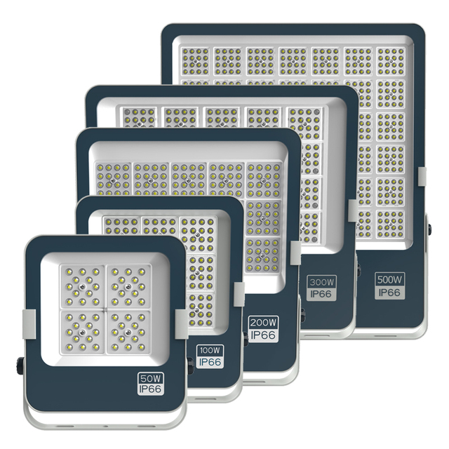 500w Energy Saving Industrial Floodlight 60000lm High Power 400w 300w 200w 100w 50w Spotlight IP66 Led Flood Light 500 Watt