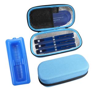 Toptan taşınabilir EVA insülin şırınga kalemler soğutucu tıbbi Tote hemşireler diyabetik seyahat kılıf için fermuarlı çanta kapatma - Product Image 2