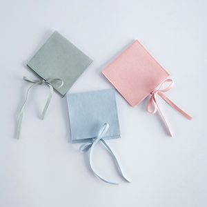 Pochette à bijoux en microfibre avec logo personnalisé, avec nœud papillon, sac de rangement pour accessoires, petit sac en velours, sac à rabat pour colliers et boucles d'oreilles - Product Image 4
