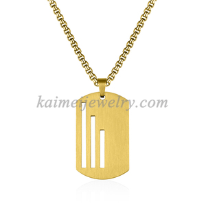 <span class=keywords><strong>Collana</strong></span> vuota in acciaio inossidabile <span class=keywords><strong>con</strong></span> ciondolo per medagliette per cani lisce personalizzate di moda classica per uomo - Product Image 6