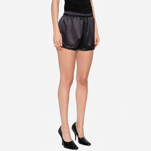 Women <b>Lace</b> Trim Spliced Shorts, <b>Elastic</b> Waist Luxury Chic Outerwear Pants with Unique Design - Product Image 4
