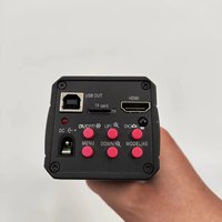 Cámara de Microscopio Profesional de 14MP 4K, Cámara Industrial con Montura C de 1080P 60FPS, Ranura para Tarjeta TF y Software de Medición para PC