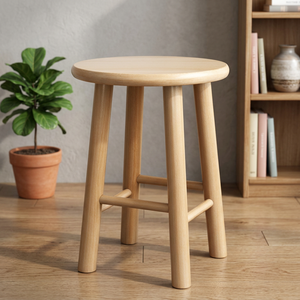Taburete Plegable Tradicional para Adultos, de Madera Resistente, con Almacenamiento, para Dormitorio, Cocina, Hotel, Apartamento, Pequeño y Redondo - Product Image 5