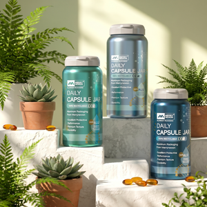 Botella de Aluminio de Grado Alimenticio para Envasado de Cápsulas de Suplementos Vitamínicos con Tapa de Rosca 150ml 250ml - Product Image 1