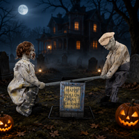 Décoration mécanique électrique à capteur pour Halloween, maison hantée, effrayante, activée par le son, accessoire de scène, balançoire pour enfant, style américain