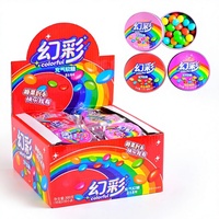 Bonbons durs super acidulés aux fruits, fourrés aux saveurs fraise et orange, multicolores, en forme de boule, en gros, en boîte