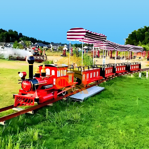 Train électrique sans rails en forme de dragon pour parc d'attractions, zone de jeux pour enfants, design imaginatif, couleurs vives, convivial - Product Image 1