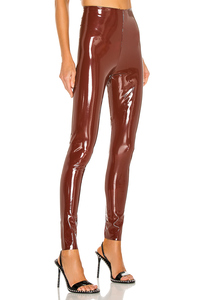 Nouveau décontracté bonne qualité personnaliser couleur taille haute Sexy mince brillant Faux <span class=keywords><strong>cuir</strong></span> <span class=keywords><strong>pantalon</strong></span> Leggings pour les femmes - Product Image 3